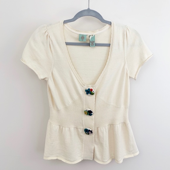 Anthropologie Sweaters - ANTHROPOLOGIE MONOGRAM Geppetto Peplum Sweater